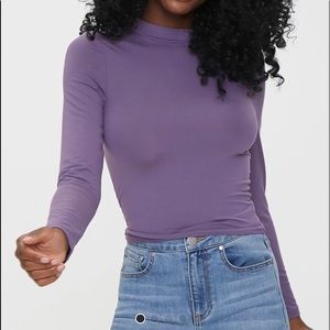 Mock Neck Long Sleeve Top